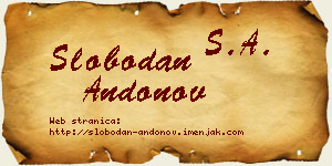 Slobodan Andonov vizit kartica